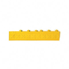 Ergo Advantage - 22" Long x 4" Wide x 1" Thick, Anti-Fatigue Modular Matting Anti-Fatigue Flooring - Male, 1 Interlocking Side, Yellow, For Dry Areas - Exact Tooling