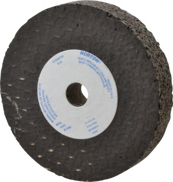 Norton - 3" Diam x 3/8" Hole x 1/2" Thick, P Hardness, 24 Grit Surface Grinding Wheel - Aluminum Oxide, Type 1, Very Coarse Grade, 18,080 Max RPM, No Recess - Exact Tooling