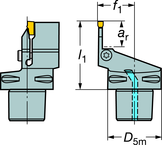 C3-RF151.23-22050-20 Capto® and SL Turning Holder - Exact Tooling