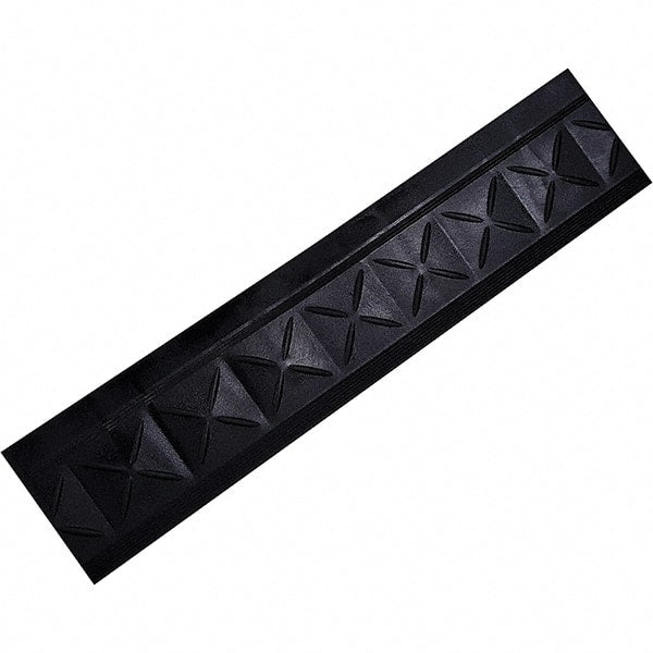 Ergo Advantage - 18" Long x 4" Wide x 1" Thick, Anti-Fatigue Modular Matting Anti-Fatigue Flooring - Female, 1 Interlocking Side, Black, For Dry Areas - Exact Tooling