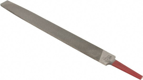 Simonds File - 12" Long, Smooth Cut, Flat American-Pattern File - Double Cut, Tang - Exact Tooling