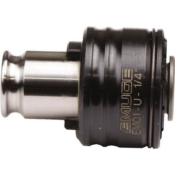 Emuge - 0.2362" Tap Shank Diam, 0.1929" Tap Square Size, #1 Tapping Adapter - 63/64" Projection, 63/64" Tap Depth, 1.8504" OAL, 3/4" Shank OD, Through Coolant, Series EM01-U - Exact Tooling