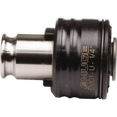 Emuge - 0.4724" Tap Shank Diam, 0.3543" Tap Square Size, #1 Tapping Adapter - 0.8858" Projection, 1.4567" Tap Depth, 1.7323" OAL, 3/4" Shank OD, Through Coolant, Series EM01-U-E - Exact Tooling