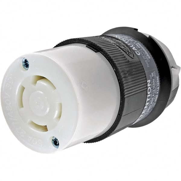 Hubbell Wiring Device-Kellems - 3-Phase Wye 277/480 VAC 30A NEMA L19-30R Industrial Twist Lock Connector - Exact Tooling