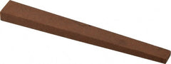 Norton - 4" Long x 1/2" Wide x 1/4" Thick, Aluminum Oxide Sharpening Stone - Taper, Medium Grade - Exact Tooling