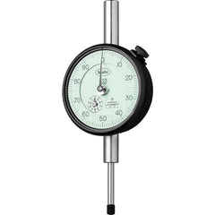 Mahr - Dial Drop Indicators; Maximum Measurement (Inch): 0.5 ; Maximum Measurement (mm): 12.00 ; Dial Graduation (mm): 0.0254 ; Dial Graduation (Decimal Inch): 0.001000 ; Dial Reading: 0-100 ; Dial Diameter (mm): 57.15 - Exact Tooling