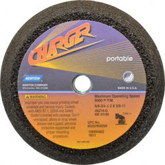 Norton - 6" Diam, 2" Overall Thickness, 16 Grit, Type 11 Tool & Cutter Grinding Wheel - Very Coarse Grade, Zirconia Alumina, Q Hardness, 6,000 RPM - Exact Tooling