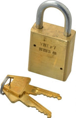 American Lock - 3/4" Shackle Clearance, Keyed Alike Tubular Padlock - 1/4" Shackle Diam, Steel - Exact Tooling