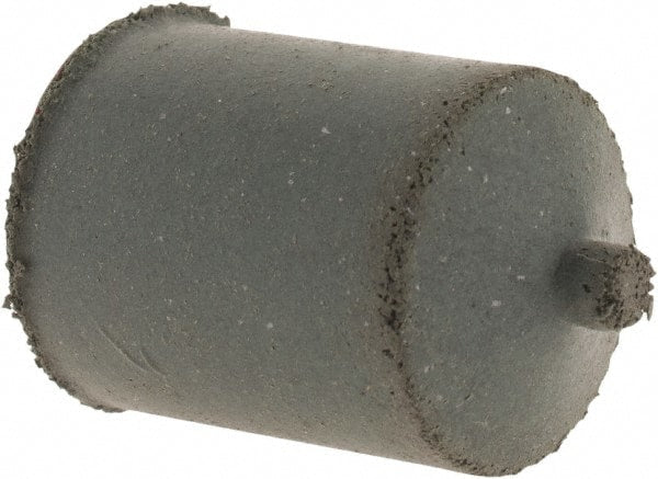 Cratex - 7/8" Max Diam x 1-1/4" Long, Cone, Rubberized Point - Coarse Grade, Silicon Carbide, 1/4" Arbor Hole, Unmounted - Exact Tooling