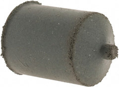 Cratex - 7/8" Max Diam x 1-1/4" Long, Cone, Rubberized Point - Coarse Grade, Silicon Carbide, 1/4" Arbor Hole, Unmounted - Exact Tooling