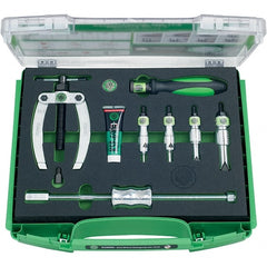 KUKKO - 1 Piece, 1/4 to 1-3/16" Spread, Blind Hole Puller Set - 1 Jaws, 3-5/8" Reach - Exact Tooling