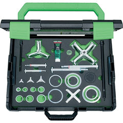 KUKKO - 38 Piece, 3/8 to 3-7/8" Spread, Blind Hole Puller Set - 2 Bolts, 14 Jaws, 6-3/16" Reach - Exact Tooling