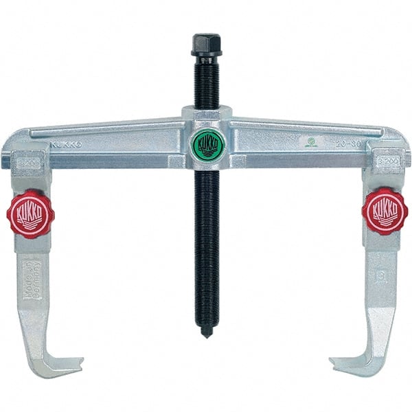 KUKKO - 2 Jaw, 1-1/2" to 13-3/4" Spread, 9 Ton Capacity, Reversible Puller - 7-7/8" Reach, For Bearings, Gears, Discs, Bushings, Seals - Exact Tooling