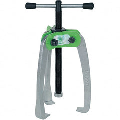 KUKKO - 3 Jaw, 1/4" to 3-3/16" Spread, 1-1/2 Ton Capacity, Jaw Puller - 3-3/16" Reach, For Bearings, Gears, Discs - Exact Tooling