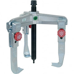 KUKKO - 3 Jaw, 1-1/2" to 9-7/8" Spread, 11 Ton Capacity, Reversible Puller - 7-7/8" Reach, For Bearings, Gears, Discs, Bushings, Seals - Exact Tooling
