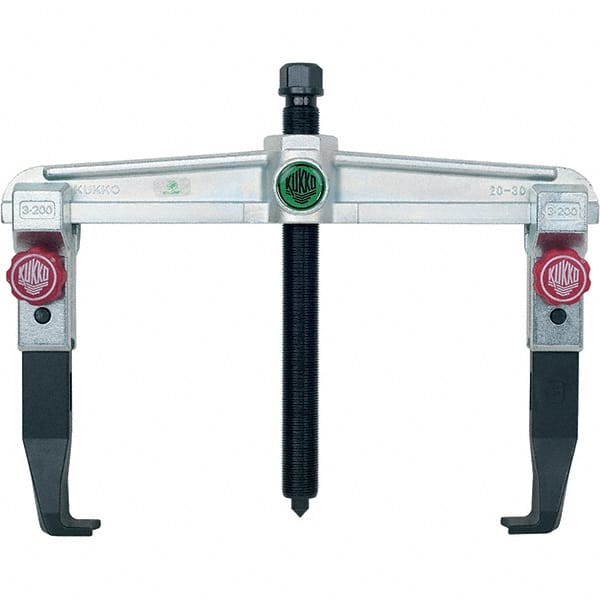 KUKKO - 2 Jaw, 1-1/2" to 13-3/4" Spread, 7-1/2 Ton Capacity, Reversible Puller - 7-7/8" Reach, For Bearings, Gears, Discs, Bushings, Seals - Exact Tooling