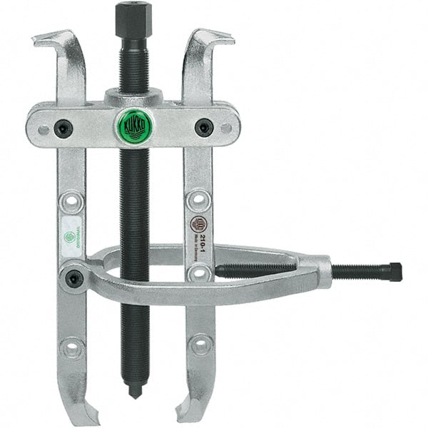 KUKKO - 2 Jaw, 1-1/2" to 3-3/4" Spread, 5-1/2 Ton Capacity, Reversible Puller - 6-3/4" Reach, For Bearings, Gears, Discs - Exact Tooling