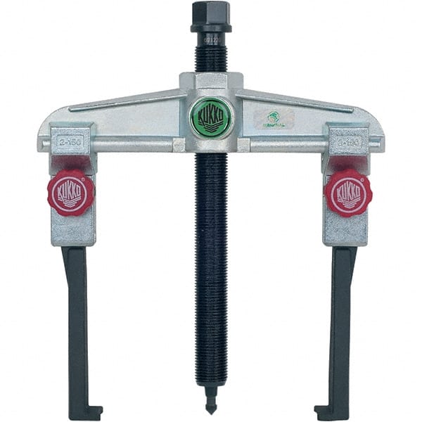 KUKKO - 2 Jaw, 1-1/2" to 6-3/8" Spread, 5-1/2 Ton Capacity, Reversible Puller - 5-7/8" Reach, For Bearings, Gears, Discs, Bushings, Seals - Exact Tooling