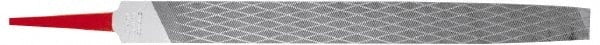Simonds File - 8" Long, Bastard Cut, Flat American-Pattern File - Single Cut, Tang - Exact Tooling