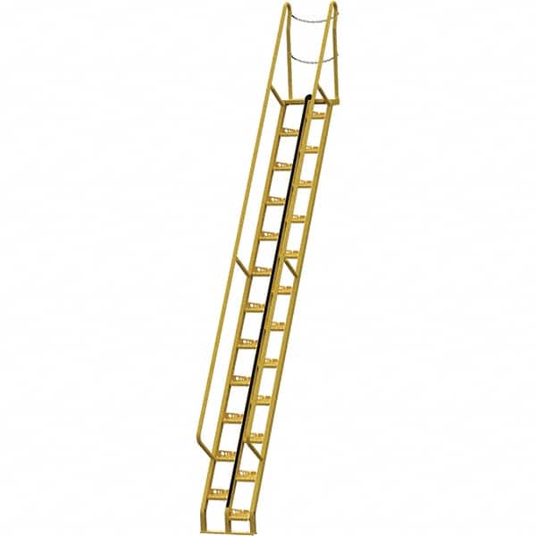 Vestil - 210-3/8" High 350 Lb Capacity 24 Step Alternating Tread Stair - Exact Tooling