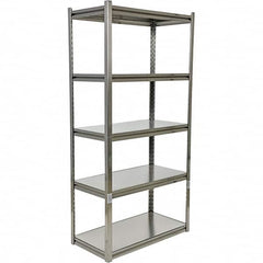 Vestil - 5 Shelf Steel Shelving - 600 Lb Capacity, 18" Wide x 72" High x 36" Deep, Gray - Exact Tooling