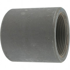 Made in USA - Size 2-1/2", Class 3,000, Forged Carbon Steel Black Pipe Coupling - 3,000 psi, Threaded End Connection - Exact Tooling