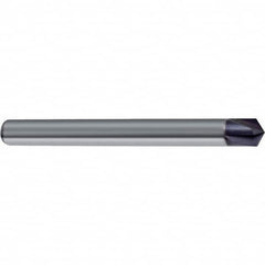 Guhring - 4mm Diam 4 Flute Single End Solid Carbide Chamfer Mill - Exact Tooling