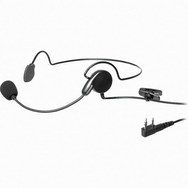 Kenwood - Behind the Head, Boom Microphone Headset with Microphone - Black, Use with Protalk Series Two Way Radios - Exact Tooling