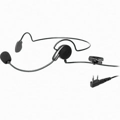 Kenwood - Behind the Head, Boom Microphone Headset with Microphone - Black, Use with Protalk Series Two Way Radios - Exact Tooling