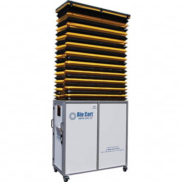 Air-Care - 36" Wide x 36" High x 75" Deep, Air Cleaner Containment Cart - Exact Tooling