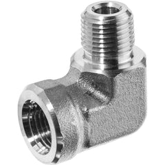USA Sealing - Stainless Steel Pipe Fittings; Type: Street Elbow ; Fitting Size: 3/8 x 3/8 ; End Connections: FNPT x MNPT ; Material Grade: 304 ; Pressure Rating (psi): 4900 - Exact Tooling