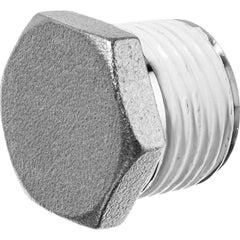 USA Sealing - Stainless Steel Pipe Fittings; Type: Hex Head Plug ; Fitting Size: 1/4 ; End Connections: MBSPT w/Thread Sealant ; Material Grade: 316 ; Pressure Rating (psi): 150 - Exact Tooling