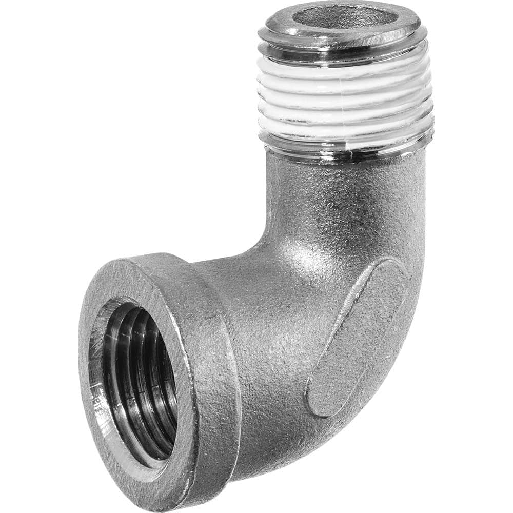 USA Sealing - Stainless Steel Pipe Fittings; Type: Street Elbow ; Fitting Size: 2 x 2 ; End Connections: MBSPT x FBSPT w/Thread Sealant ; Material Grade: 304 ; Pressure Rating (psi): 150 - Exact Tooling