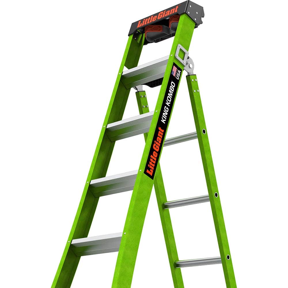 Little Giant Ladder - Step Ladders; Type: Multi-Use Ladder ; Height (Feet): 8 ; Industry Rating: 1AA ; Load Capacity (Lb.): 375.000 ; Material: Fiberglass ; Base Spread: 59 (Inch) - Exact Tooling