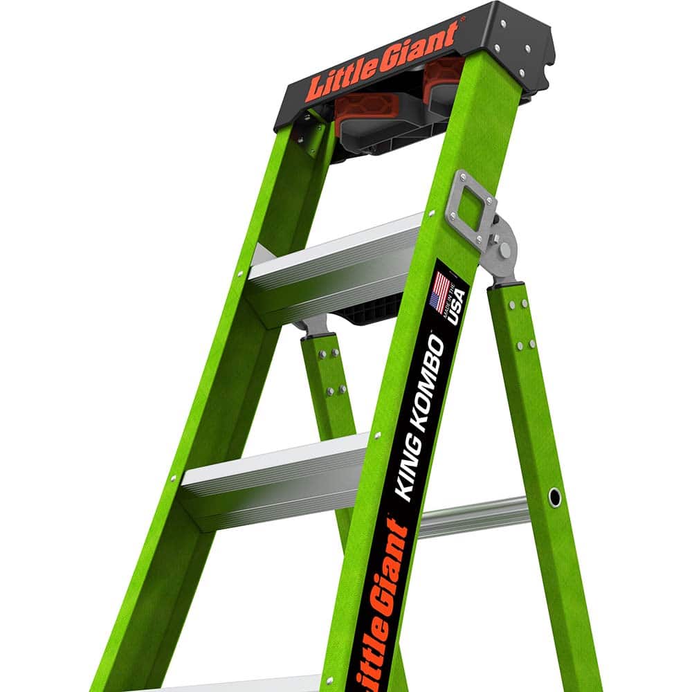 Little Giant Ladder - Step Ladders; Type: Multi-Use Ladder ; Height (Feet): 5 ; Industry Rating: 1AA ; Load Capacity (Lb.): 375.000 ; Material: Fiberglass ; Base Spread: 36 (Inch) - Exact Tooling