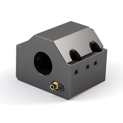 Global CNC Industries - Turret & VDI Tool Holders; Type: Hwacheon ID Block ; Clamping System: 90mm X 50mm ; Tool Axis: ID ; Through Coolant: No ; Additional Information: 4 Mounting Holes - Exact Tooling