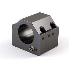 Global CNC Industries - Turret & VDI Tool Holders; Type: Hwacheon ID Block ; Clamping System: 90mm X 50mm ; Tool Axis: ID ; Through Coolant: No ; Additional Information: 4 Mounting Holes - Exact Tooling