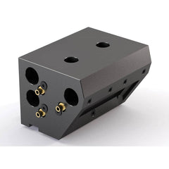 Global CNC Industries - Turret & VDI Tool Holders; Type: Haas Triple ID Block ; Clamping System: 73mm X 70mm ; Tool Axis: ID ; Through Coolant: No ; Additional Information: 4 Mounting Holes - Exact Tooling