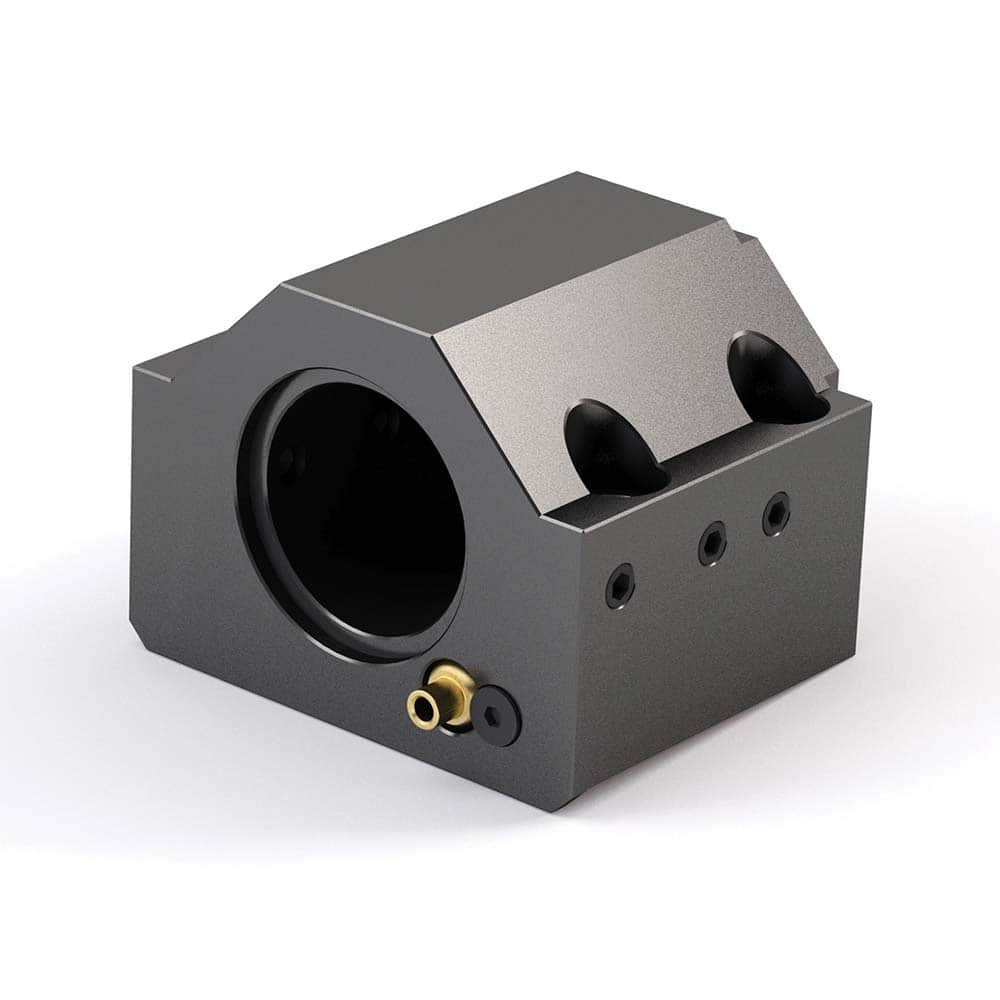 Global CNC Industries - Turret & VDI Tool Holders; Type: Hwacheon ID Block ; Clamping System: 90mm X 50mm ; Tool Axis: ID ; Through Coolant: No ; Additional Information: 4 Mounting Holes - Exact Tooling