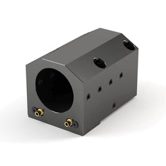 Global CNC Industries - Turret & VDI Tool Holders; Type: Doosan ID Block ; Clamping System: 90mm X 90mm ; Tool Axis: ID ; Through Coolant: No ; Additional Information: 4 Mounting Holes - Exact Tooling