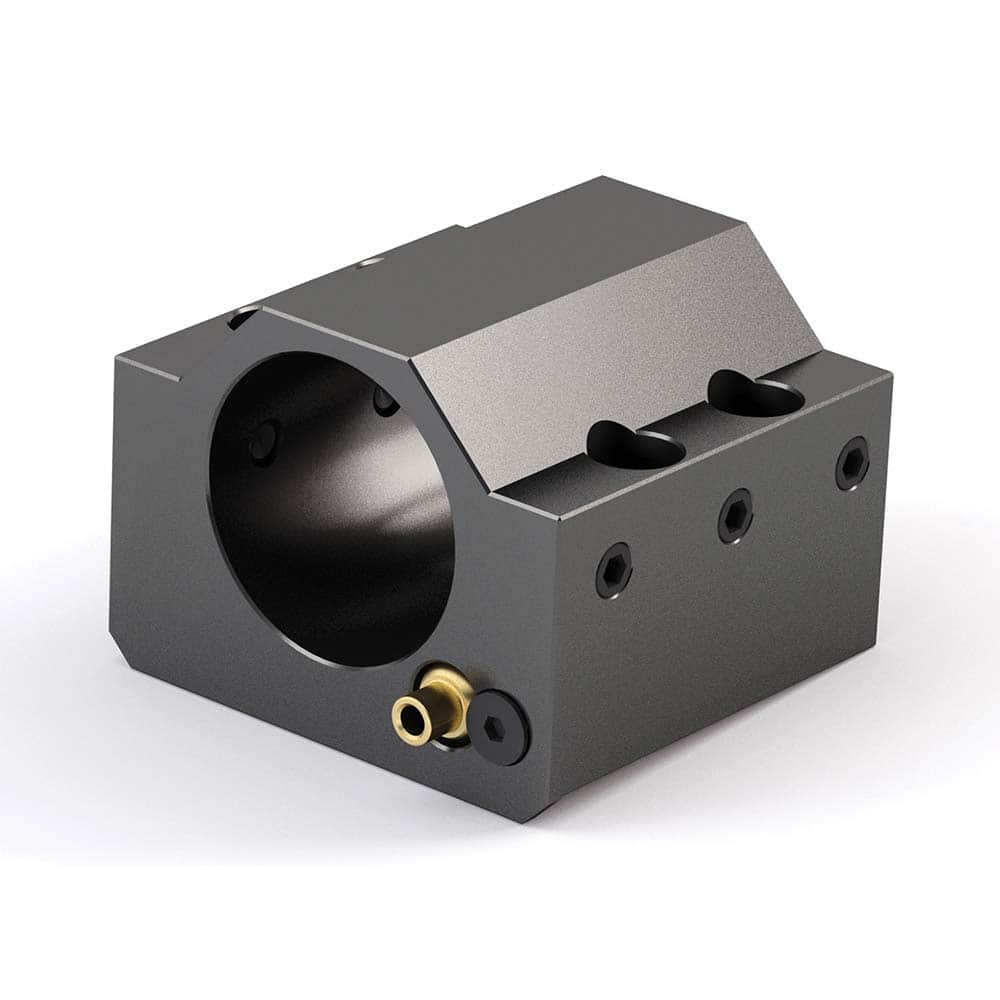 Global CNC Industries - Turret & VDI Tool Holders; Type: Hwacheon ID Block ; Clamping System: 74mm X 30mm ; Tool Axis: ID ; Through Coolant: No ; Additional Information: 4 Mounting Holes - Exact Tooling