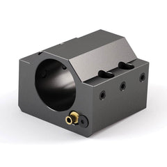 Global CNC Industries - Turret & VDI Tool Holders; Type: Hwacheon ID Block ; Clamping System: 74mm X 30mm ; Tool Axis: ID ; Through Coolant: No ; Additional Information: 4 Mounting Holes - Exact Tooling