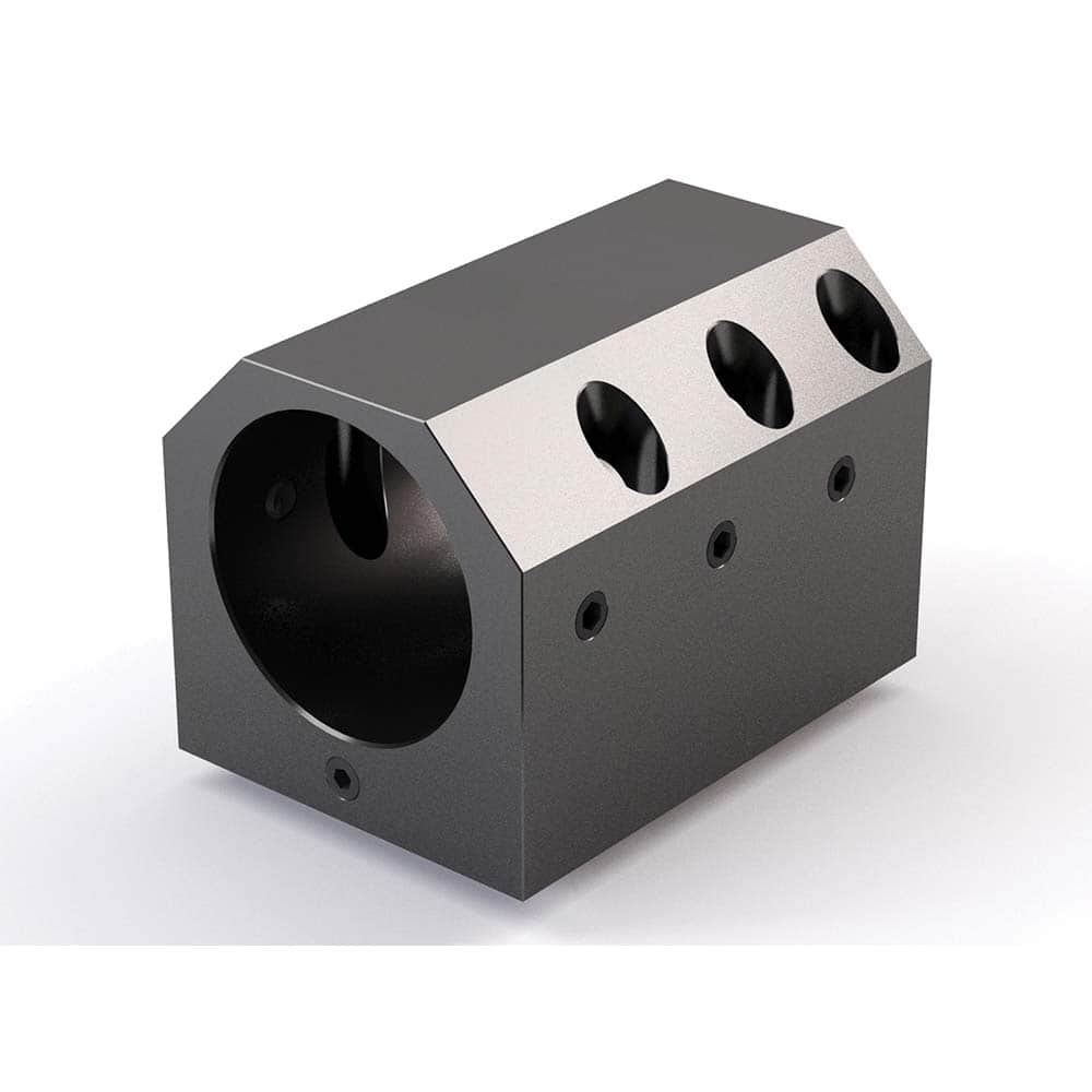 Global CNC Industries - Turret & VDI Tool Holders; Type: Mori ID Block ; Clamping System: 115mm X 110mm ; Tool Axis: ID ; Through Coolant: No ; Additional Information: 4 Mounting Holes - Exact Tooling