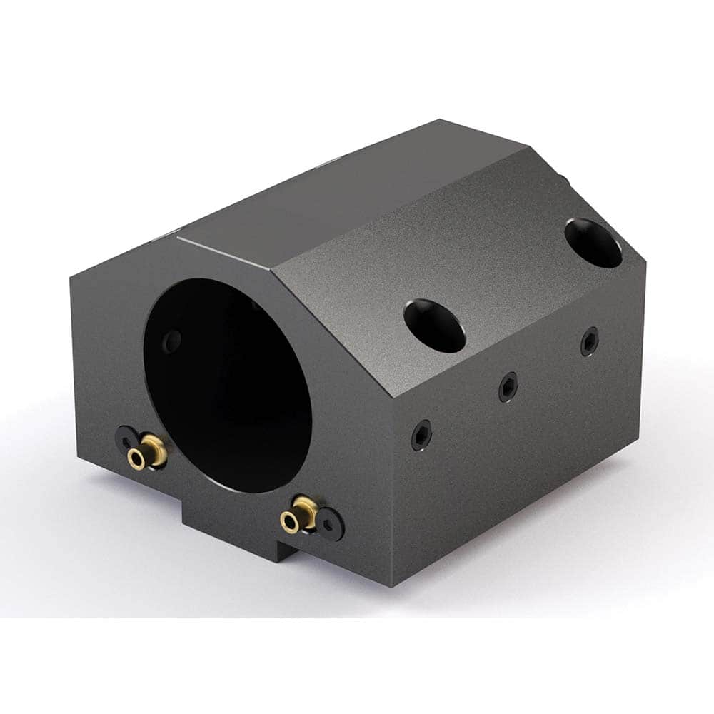 Global CNC Industries - Turret & VDI Tool Holders; Type: Mazak ID Block ; Clamping System: 118mm X 88mm ; Tool Axis: ID ; Through Coolant: No ; Additional Information: 4 Mounting Holes - Exact Tooling