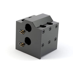 Global CNC Industries - Turret & VDI Tool Holders; Type: Mori Double ID Block ; Clamping System: 76mm X 35mm ; Tool Axis: ID ; Through Coolant: No ; Additional Information: 4 Mounting Holes - Exact Tooling