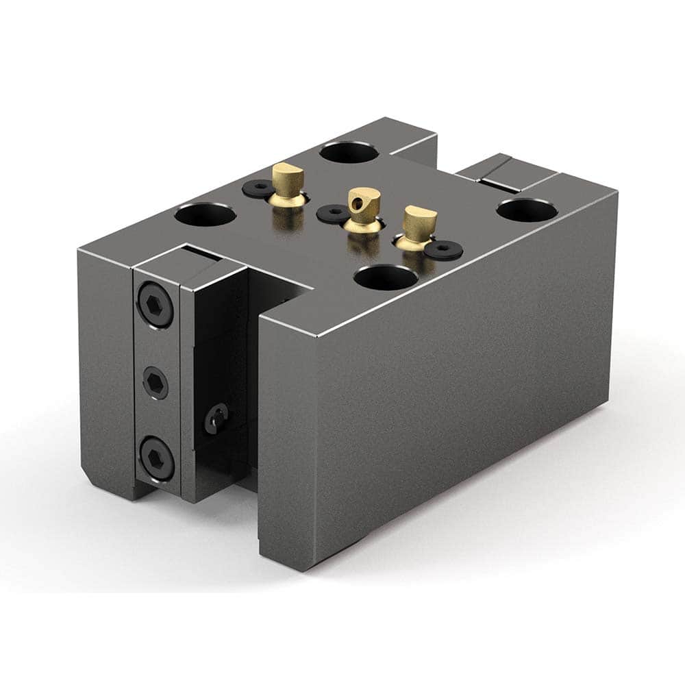 Global CNC Industries - Turret & VDI Tool Holders; Type: Doosan Double OD Turning Block ; Clamping System: 73mm X 70mm ; Tool Axis: OD ; Through Coolant: No ; Outside Diameter (Decimal Inch): 1.0000 ; Additional Information: 4 Mounting Holes - Exact Tooling