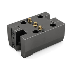 Global CNC Industries - Turret & VDI Tool Holders; Type: Doosan Double OD Turning Block ; Clamping System: 64mm X 64mm ; Tool Axis: OD ; Through Coolant: No ; Outside Diameter (Decimal Inch): 1.0000 ; Additional Information: 4 Mounting Holes - Exact Tooling