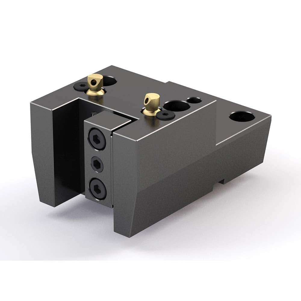 Global CNC Industries - Turret & VDI Tool Holders; Type: Mori OD Facing Block ; Clamping System: 70mm X 62mm ; Tool Axis: OD ; Through Coolant: No ; Outside Diameter (Decimal Inch): 1.0000 ; Additional Information: 4 Mounting Holes - Exact Tooling