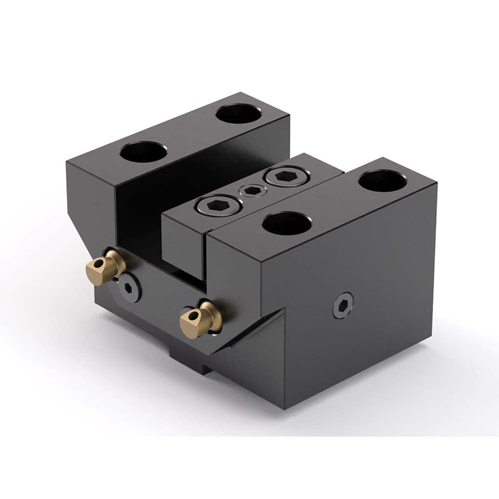 Global CNC Industries - Turret & VDI Tool Holders; Type: Okuma Howa OD Facing Block ; Clamping System: 80mm X 50mm ; Tool Axis: OD ; Through Coolant: No ; Outside Diameter (Decimal Inch): 1.0000 ; Additional Information: 4 Mounting Holes - Exact Tooling