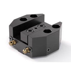 Global CNC Industries - Turret & VDI Tool Holders; Type: Okuma Howa OD Turning Block ; Clamping System: 80mm X 50mm ; Tool Axis: OD ; Through Coolant: No ; Outside Diameter (Decimal Inch): 1.0000 ; Additional Information: 4 Mounting Holes - Exact Tooling
